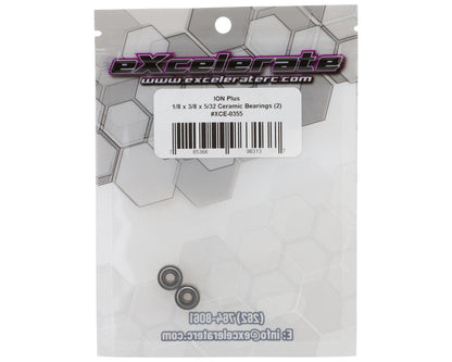 eXcelerate ION Plus 1/8"x3/8"x5/32" Ceramic Ball Bearings (2)