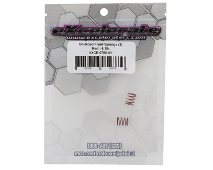 eXcelerate Prodigy On-Road Front Springs (2) (Red/4.1lbs)