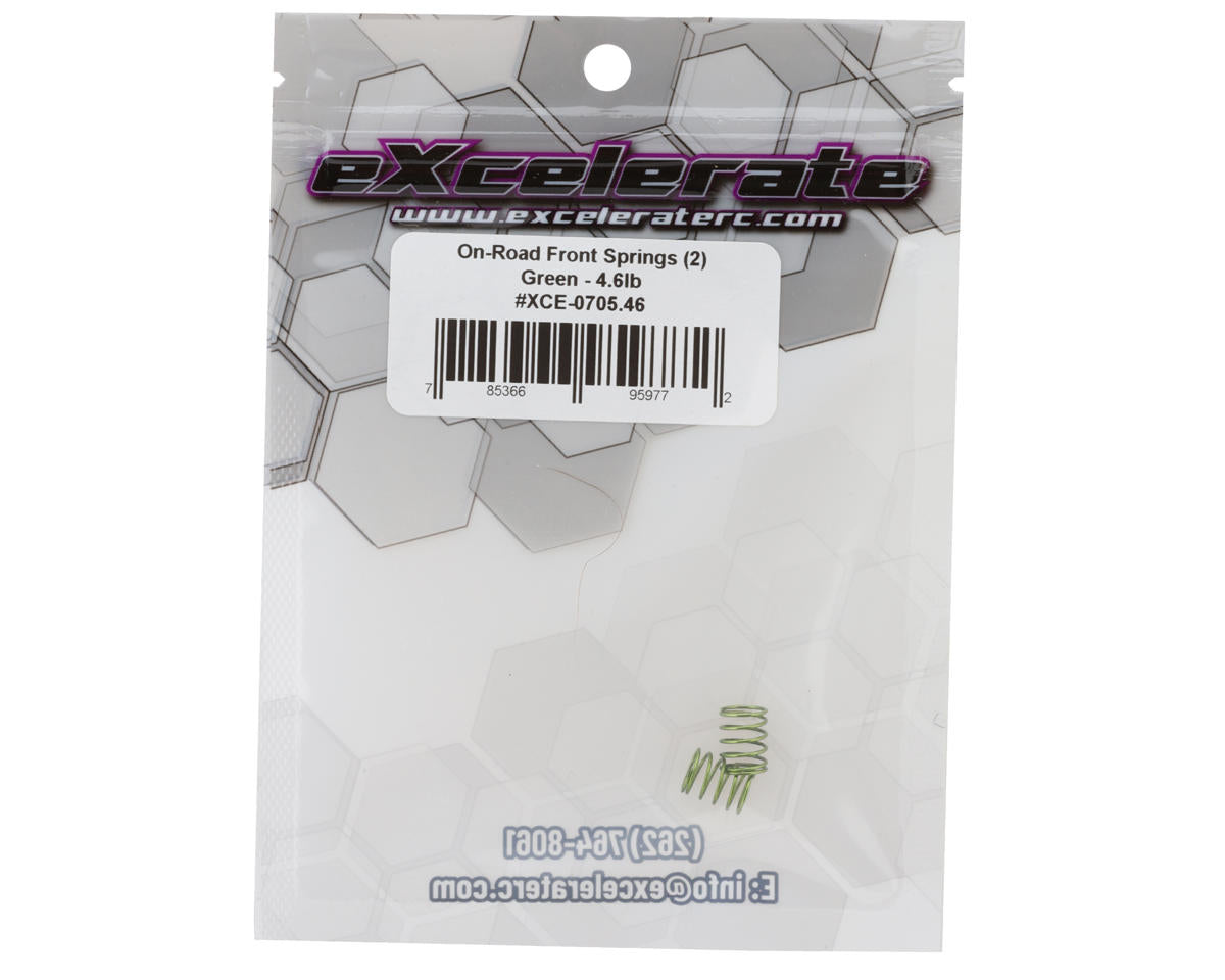 eXcelerate Prodigy On-Road Front Springs (2) (Green/4.6lbs)