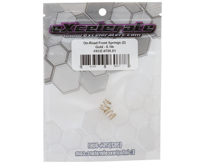 eXcelerate Prodigy On-Road Front Springs (2) (Gold//5.1lbs)