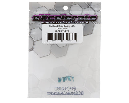 eXcelerate Prodigy On-Road Rear Springs (2) (Teal/2.5lbs)