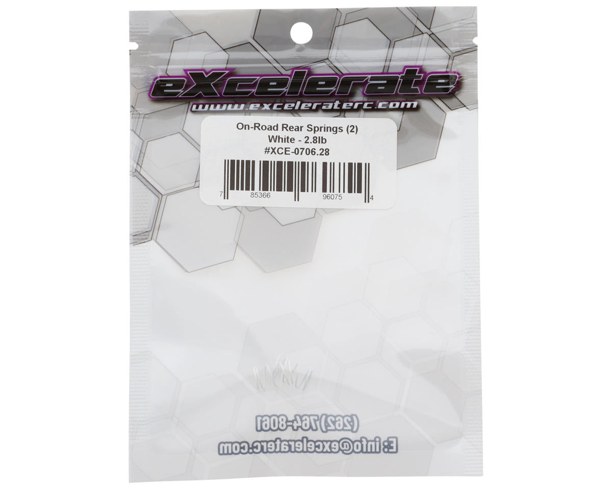 eXcelerate Prodigy On-Road Rear Springs (2) (White/2.8lbs)