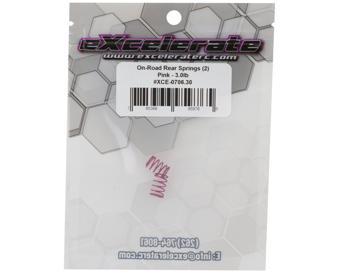 eXcelerate Prodigy On-Road Rear Springs (2) (Pink/3.0lbs)