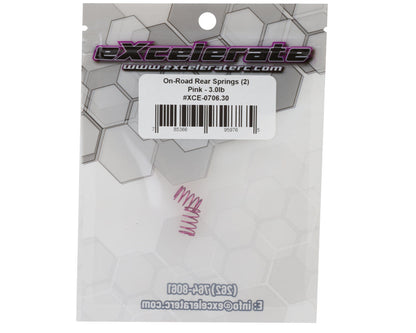 eXcelerate Prodigy On-Road Rear Springs (2) (Pink/3.0lbs)
