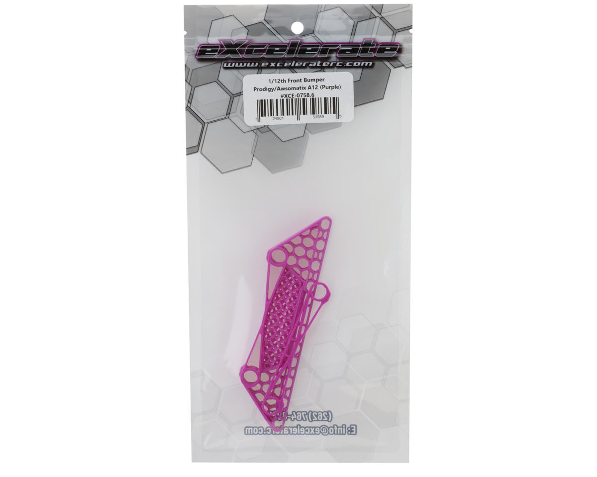 eXcelerate 1/12 Awsomatix A12 & Prodigy Front Bumper (Purple)