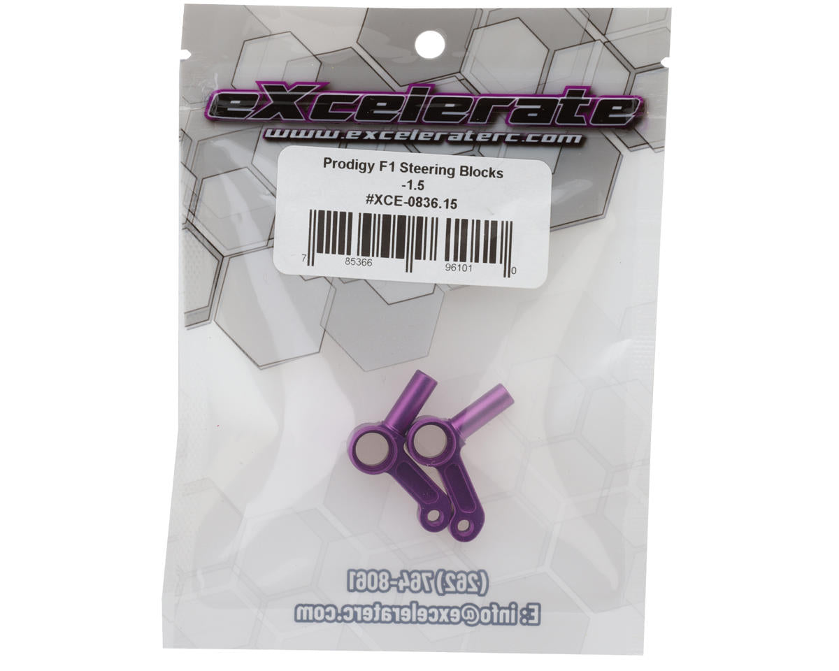eXcelerate Prodigy F1 Aluminum Steering Blocks (2) (-1.5°)