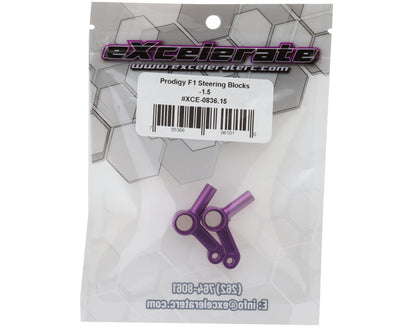 eXcelerate Prodigy F1 Aluminum Steering Blocks (2) (-1.5°)