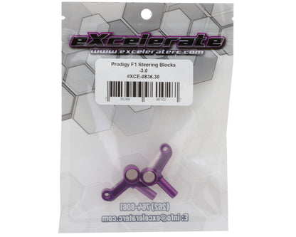 eXcelerate Prodigy F1 Aluminum Steering Blocks (2) (-3.0°)