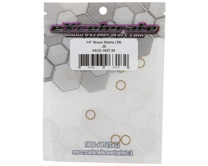 eXcelerate 1/4" Axle Brass Shims (10) (0.030")