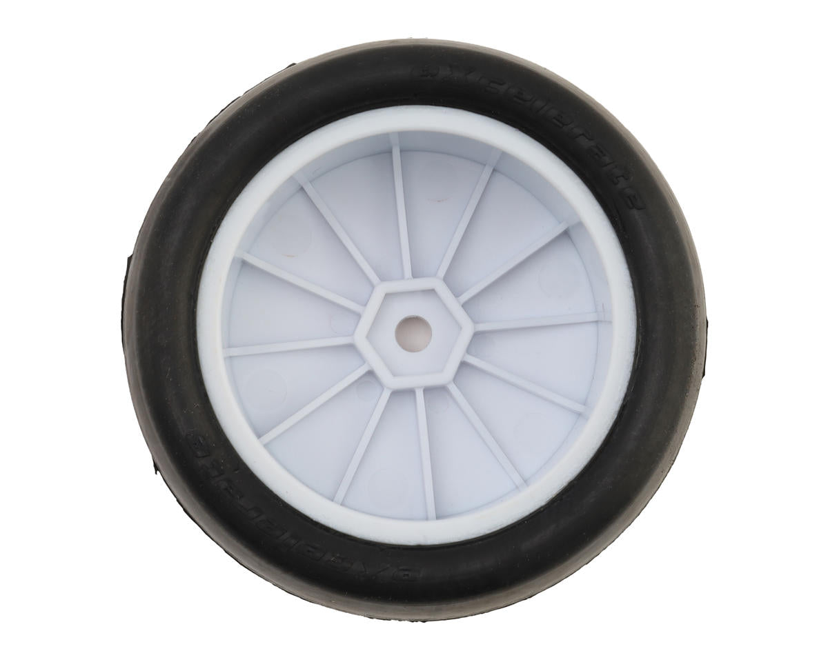 eXcelerate 2.2" Front 2WD Buggy Slick Pre-Mounted Tires (White) (2) (Red)