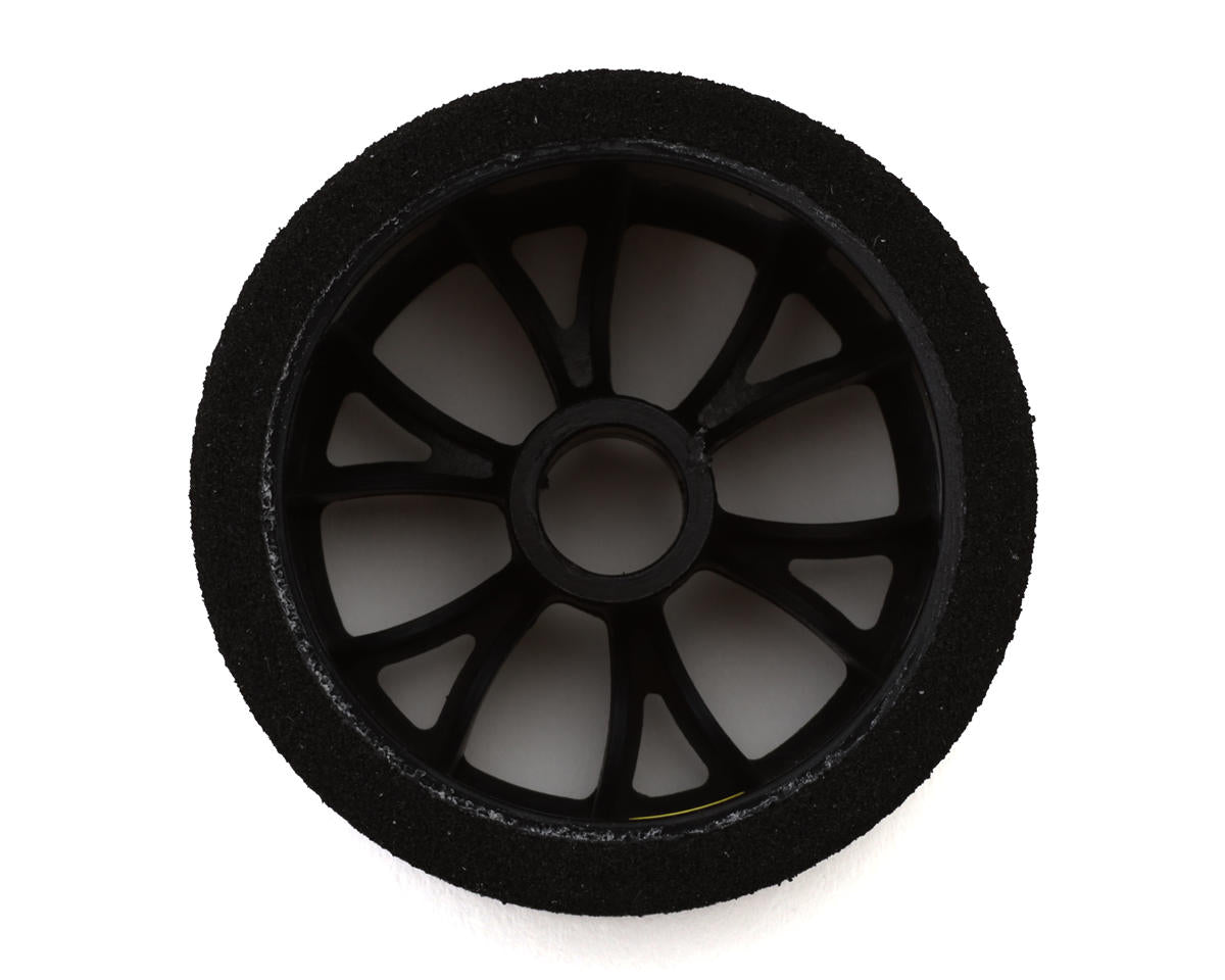 eXcelerate "E" Compound 1/12 Pan Car Front Synthetic Foam Pre-Mounted Tires