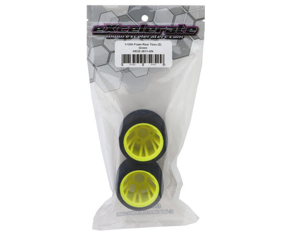 eXcelerate 1/12 Mounted "X" Compound Foam Rear Tires (2) (Green)