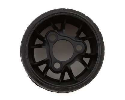eXcelerate R12 1/12 Front & Rear Pan Car Rubber Pre-Mounted Tires Set (Black)