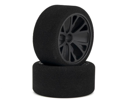 eXcelerate "E" Compound 1/10 Pan Car Front Synthetic Foam Pre-Mounted Tires (2)