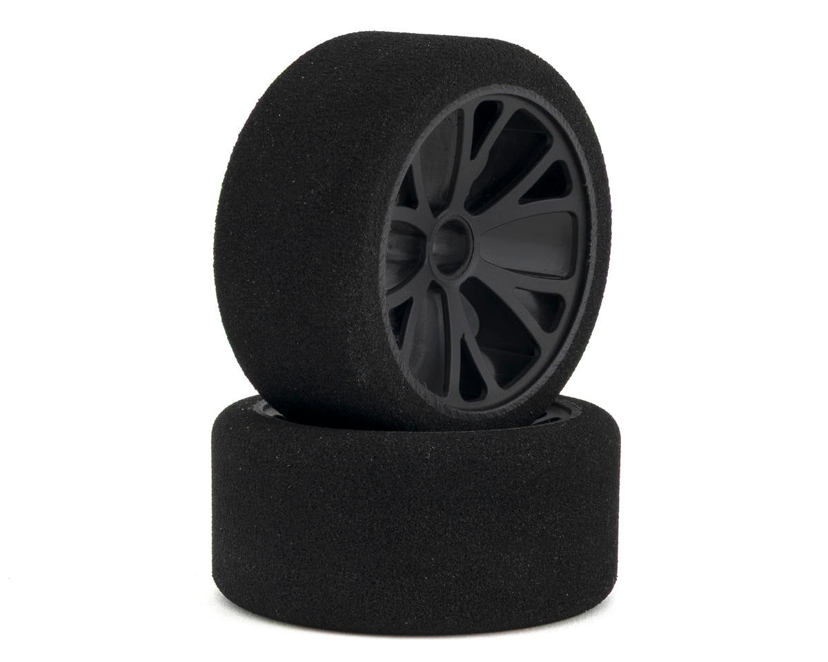 eXcelerate "N" Compound 1/10 Pan Car Front Natural Foam Pre-Mounted Tires (2)