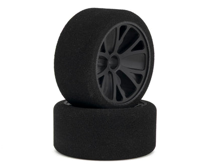 eXcelerate "N" Compound 1/10 Pan Car Front Natural Foam Pre-Mounted Tires (2)