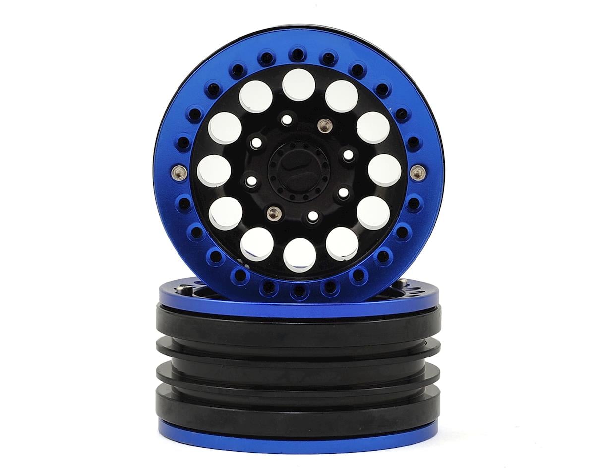 Xtra Speed Aluminum 1.9" Iron Clock Mass Beadlock Wheel (Blue) (2)