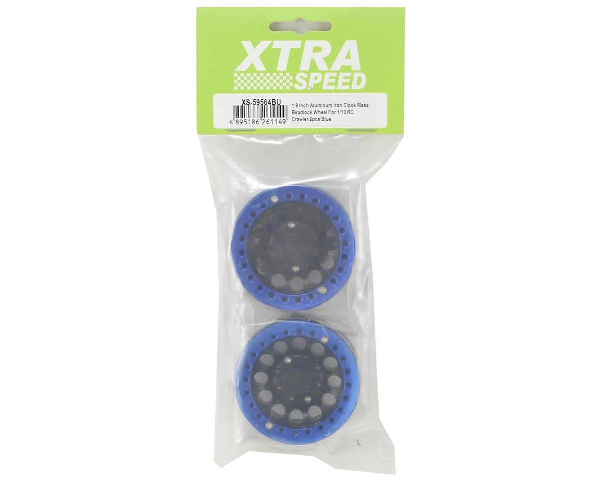 Xtra Speed Aluminum 1.9" Iron Clock Mass Beadlock Wheel (Blue) (2)