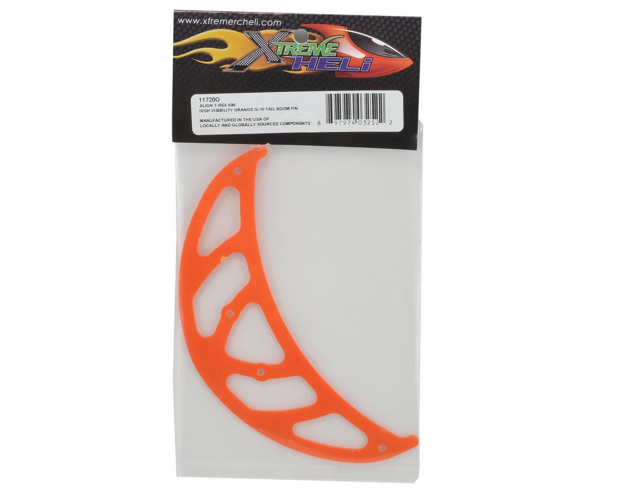 Xtreme Racing "High Visibility" G-10 Tail Boom Fin (Orange)