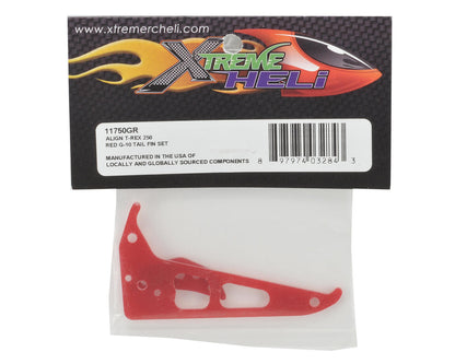 Xtreme Racing Heli Align T-Rex 250 G-10 Tail Fin Set (Red)