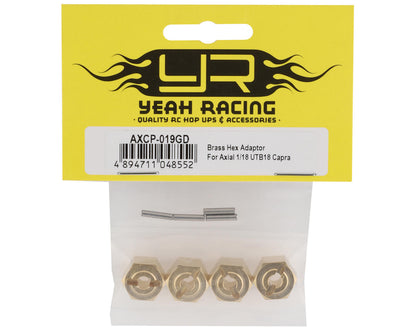 Yeah Racing UTB18 Capra Brass Hex Adapter (4) (6g)