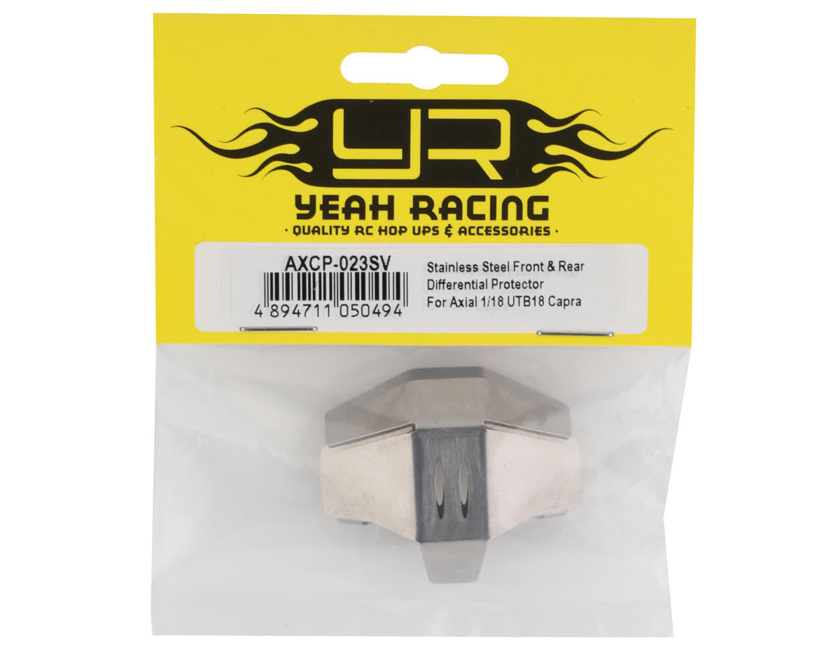 Yeah Racing UTB18 Capra Stainless Steel Front & Rear Differential Protector (2)