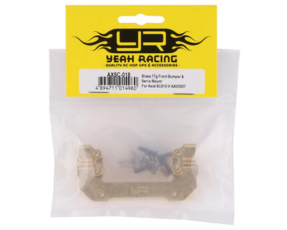 Yeah Racing Axial SCX10 III Brass Front Bumper/Servo Mount (77g)