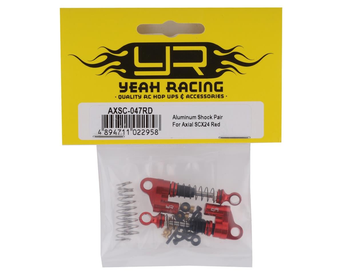 Yeah Racing SCX24 Aluminum Shock (Red) (2)