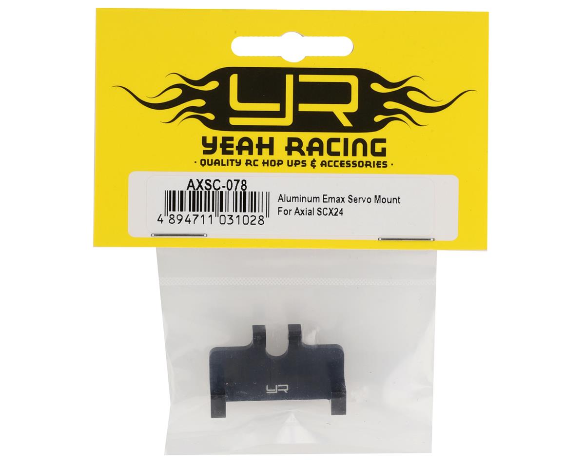 Yeah Racing SCX24 Aluminum Servo Mount (Black) (EcoPower/Emax)
