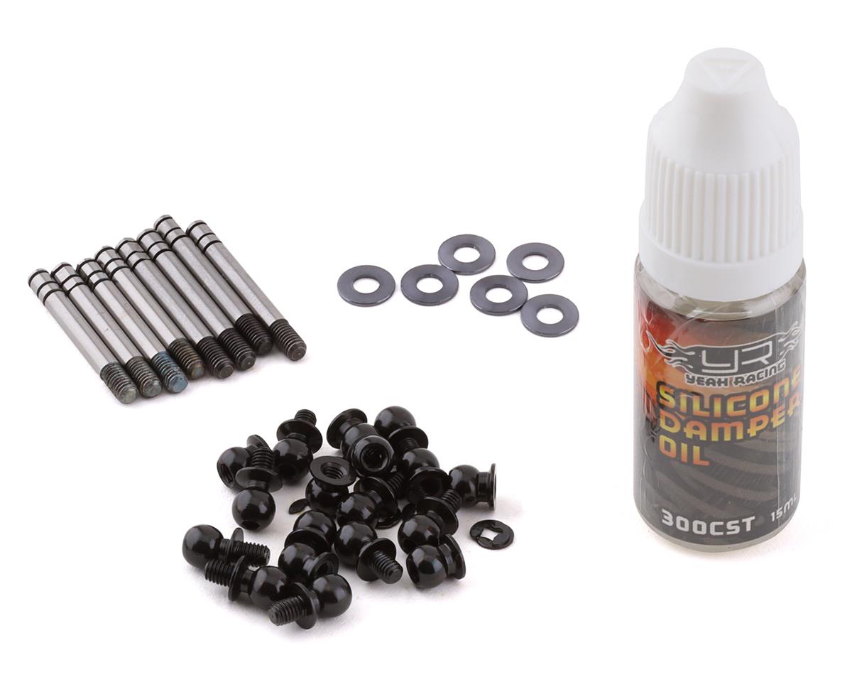 Yeah Racing Aluminum QUTUS Challenger Big Bore M-Chassis Shocks (Blue) (4)