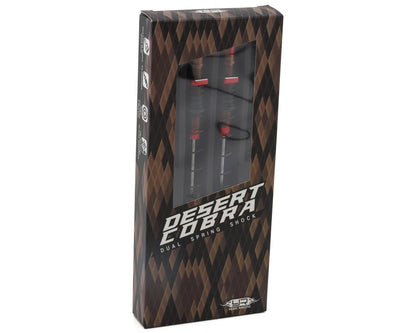 Yeah Racing Aluminum Desert Cobra Dual Spring Shocks (Red) (2) (110mm)