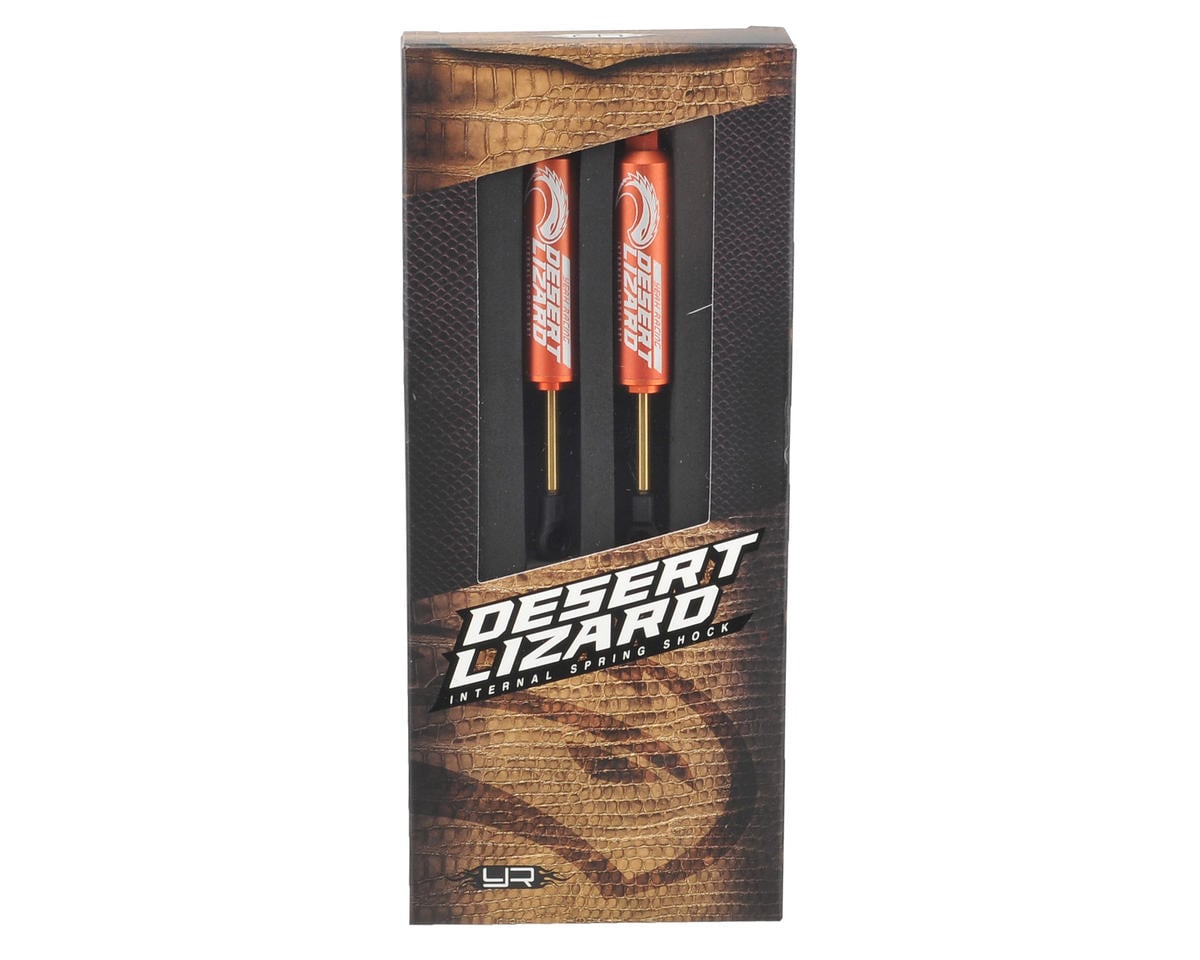 Yeah Racing Aluminum Desert Lizard Two Stage Internal Spring Shocks (Orange) (2)