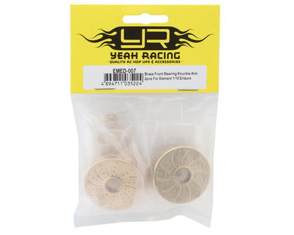 Yeah Racing Element RC Enduro Brass Front Steering Knuckles (Gold) (2) (85g)
