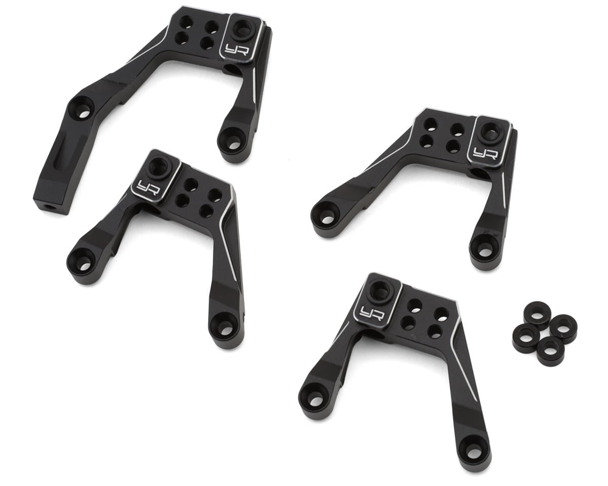 Yeah Racing Element 1/10 Enduro Aluminum Shock Towers Set (Black)