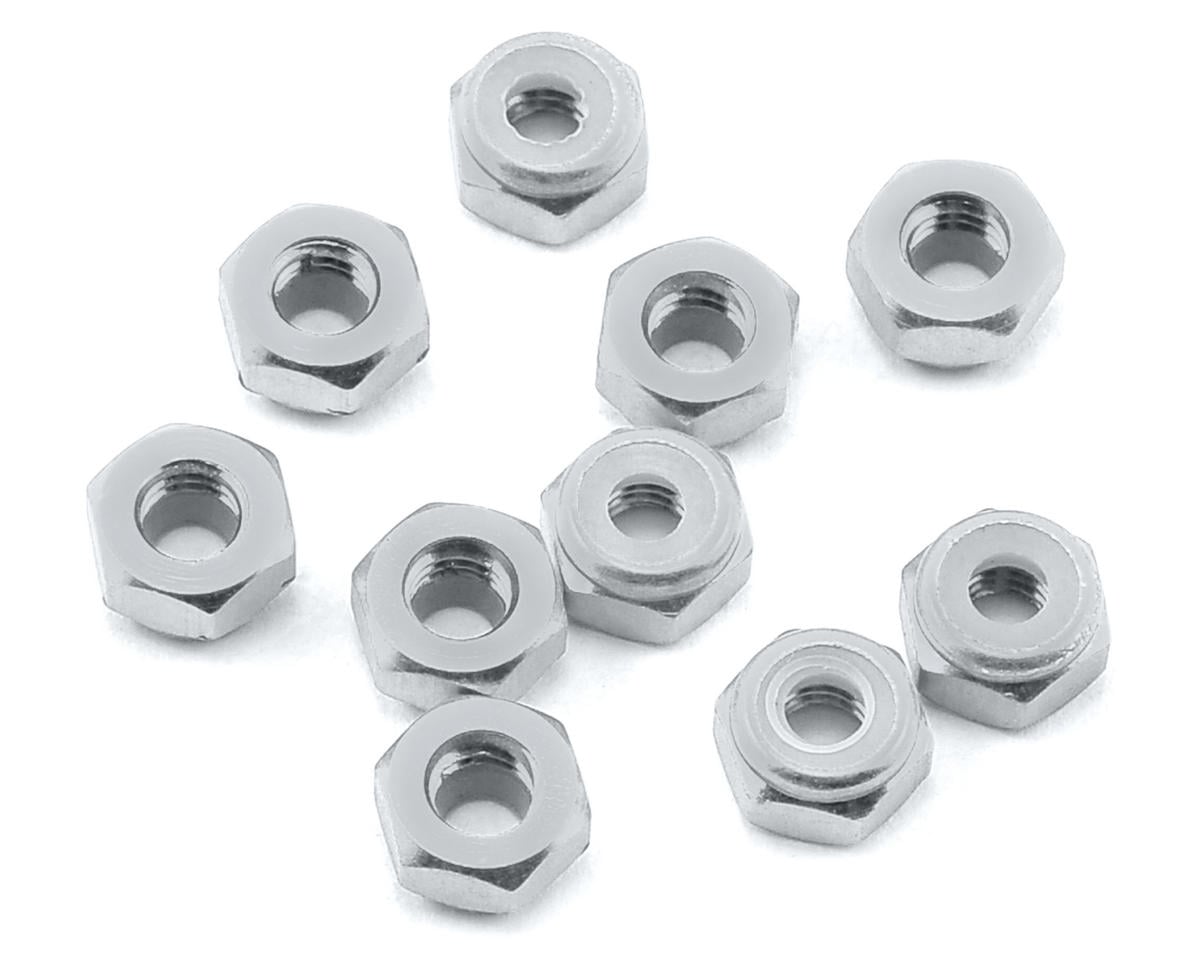Yeah Racing 4mm Aluminum Lock Nut (10) (Silver)