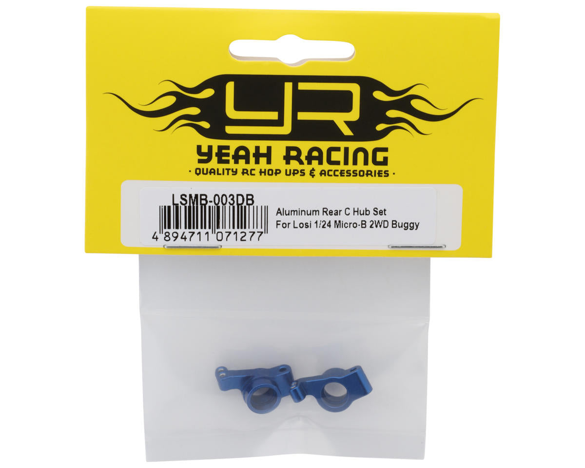 Yeah Racing Losi Micro-B Aluminum Rear C-Hubs (Blue) (2)