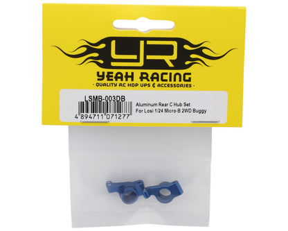 Yeah Racing Losi Micro-B Aluminum Rear C-Hubs (Blue) (2)