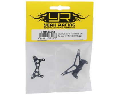 Yeah Racing Losi® Micro-B Front & Rear Aluminum Shock Tower Set (Black)