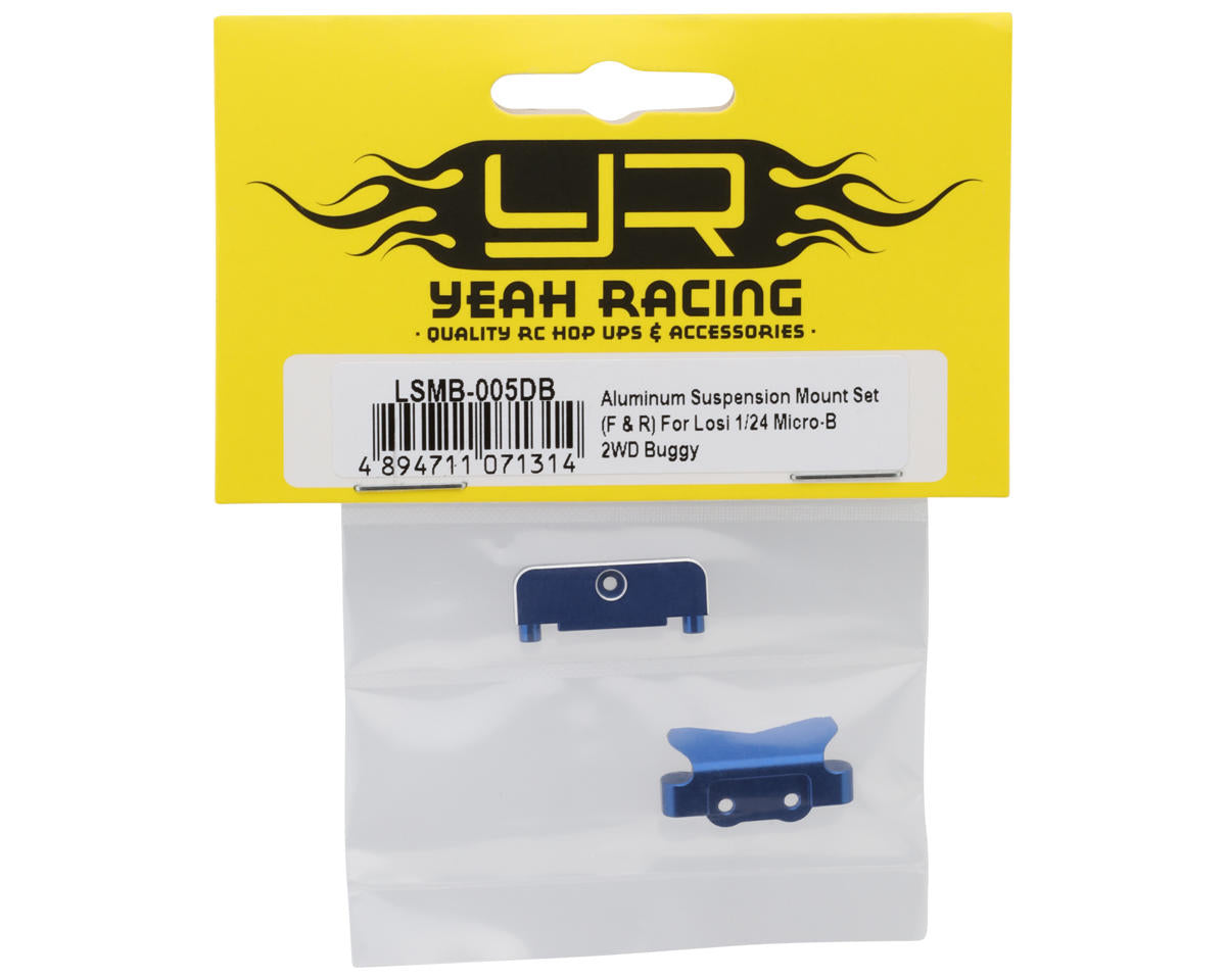 Yeah Racing Losi Micro-B Aluminum Suspension Mount Set (Black) (2)