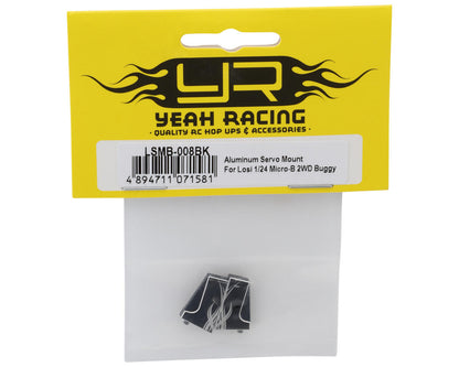 Yeah Racing Losi® Micro-B Aluminum Servo Mounts (Black) (2)