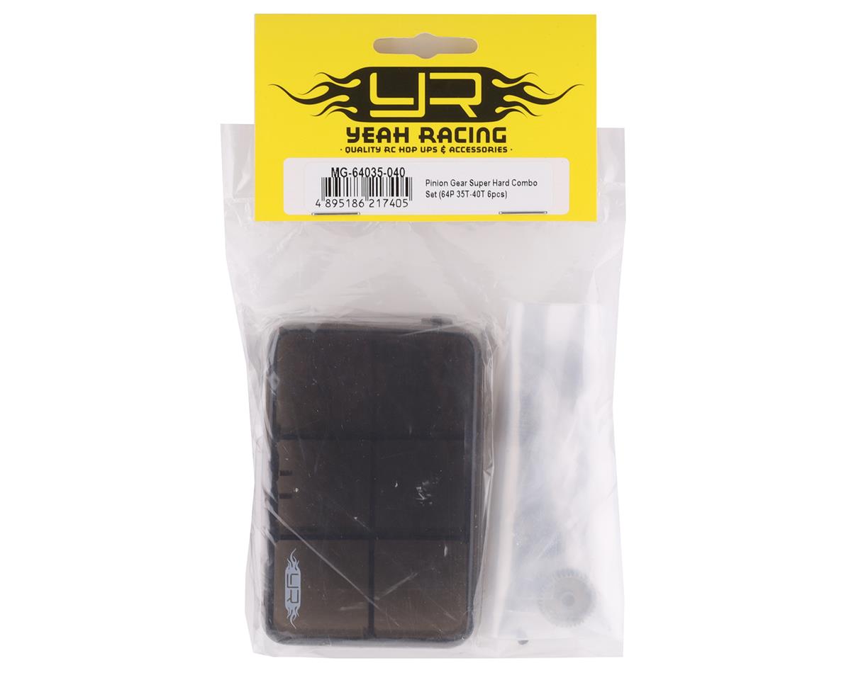 Yeah Racing Hard Coated 64P Aluminum Pinion Gear Set (35, 36, 37, 38, 39, 40T)