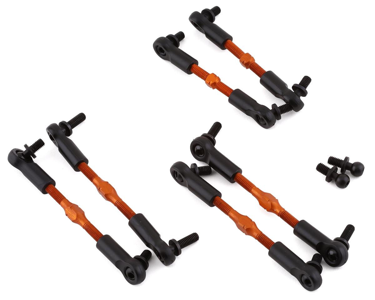 Yeah Racing HPI RS4 Aluminum Linkage Set (Orange) (6)