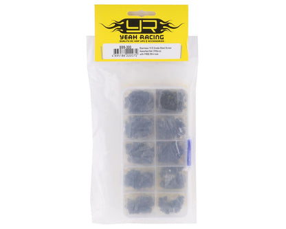 Yeah Racing 3mm Carbon Steel Screw Set w/Case (300) (Flat Head/Button Head)