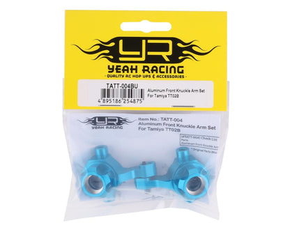 Yeah Racing Tamiya TT-02B Aluminum Steering Knuckles (Blue) (2)