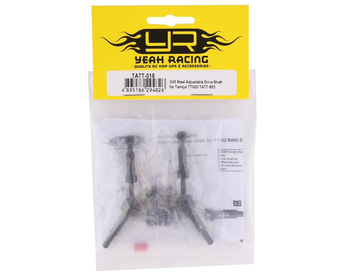 Yeah Racing Tamiya TT-02 RWD Steel Adjustable Universal Drive Shaft (2)