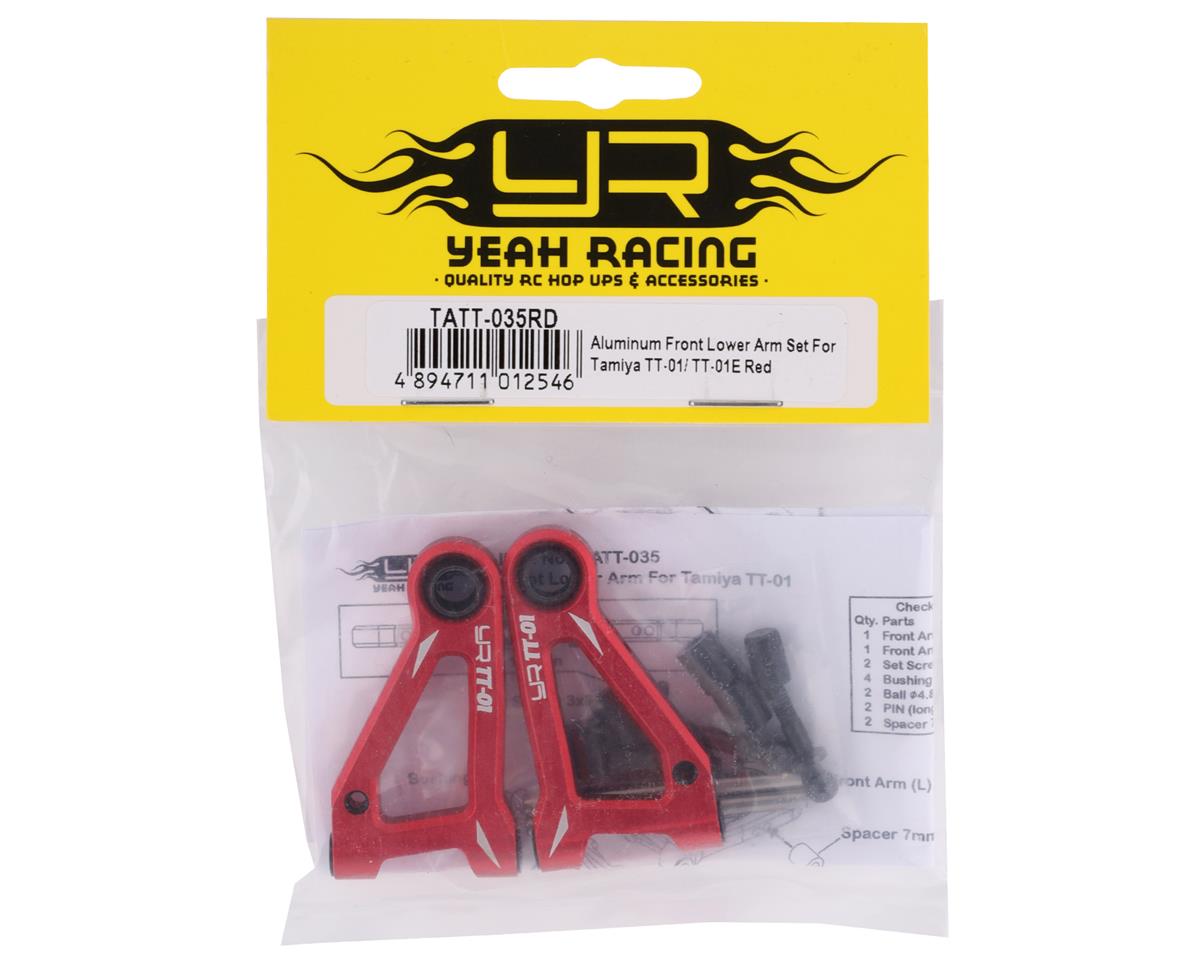 Yeah Racing Tamiya TT-01 Front Lower Suspension Arms (2) (Red)