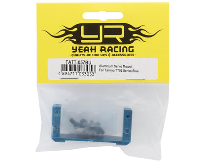 Yeah Racing Tamiya TT-02 CNC-Machined Aluminum Servo Mount (Blue)