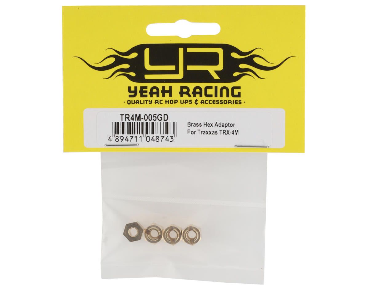 Yeah Racing Brass Hex Adapters for Traxxas TRX-4M (4) (1g)