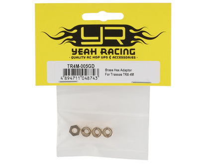 Yeah Racing Brass Hex Adapters for Traxxas TRX-4M (4) (1g)