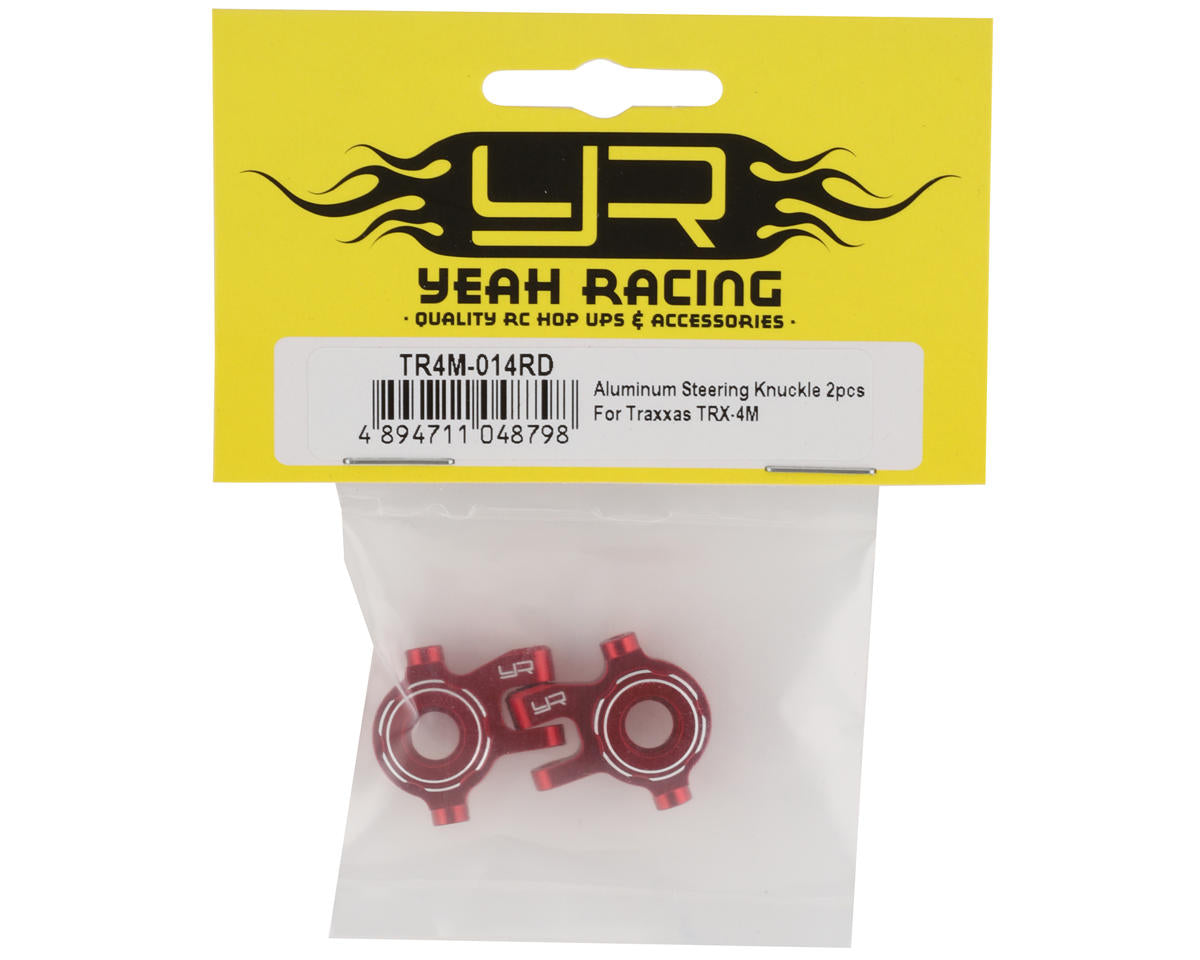 Yeah Racing Aluminum Steering Knuckles for Traxxas TRX-4M (Red) (2)